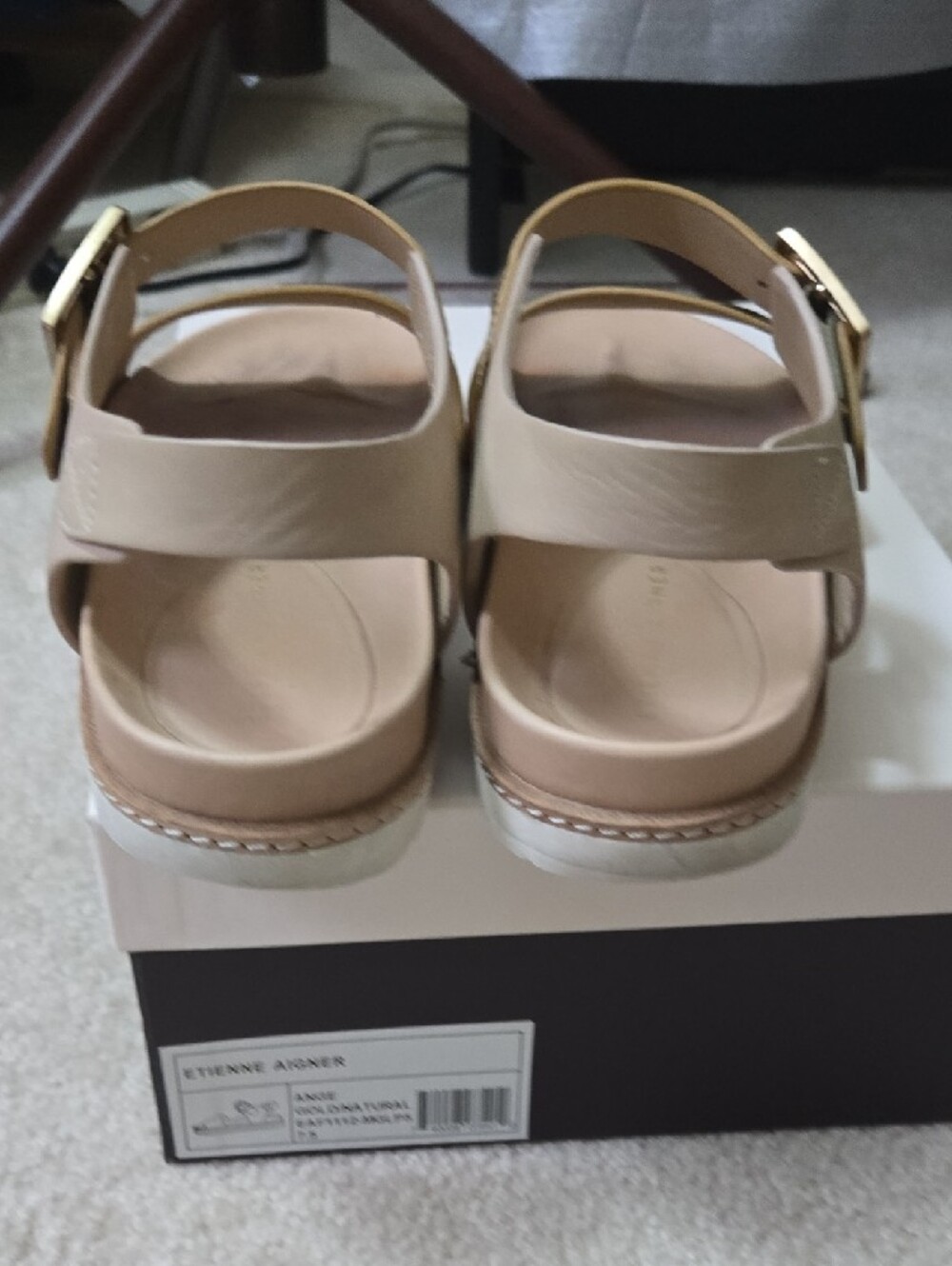 Etienne Aigner Gold Band Sandal - Picture 6 of 9